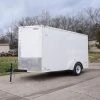 6'x12' White Enclosed V-Nose Trailer with Diamond Plate Floor -Cheap Trailers Store dsc02540 2 1