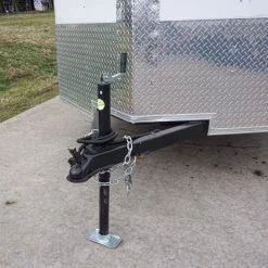 6'x12' White Enclosed V-Nose Trailer with Diamond Plate Floor -Cheap Trailers Store dsc02542 3 1