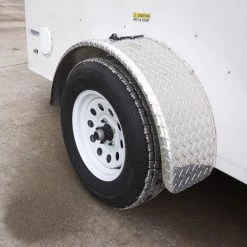 6'x12' White Enclosed V-Nose Trailer with Diamond Plate Floor -Cheap Trailers Store dsc02551 2 1