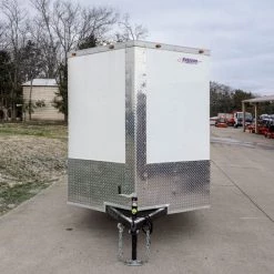 Enclosed Trailer 6'x12' White - V-Nose 3,500 lb. Axle