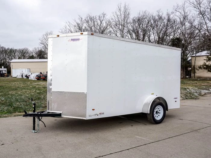 Enclosed Trailer 6'x12' White - V-Nose 3,500 lb. Axle 4 Enclosed Trailer 6'x12' White - V-Nose 3,500 lb. Axle - Image 2