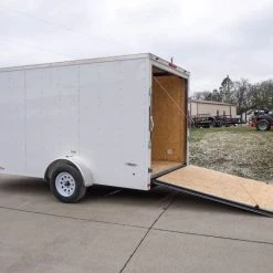Enclosed Trailer 7'x12' Single Axle 3500lbs V-Nose W/ Ramp -Cheap Trailers Store dsc02614 2 1