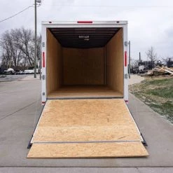 Enclosed Trailer 7'x16' White - V-Nose Lawn Mower Cargo Trailer -Cheap Trailers Store dsc02633 2