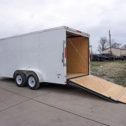 Enclosed Trailer 7'x16' White - V-Nose Lawn Mower Cargo Trailer -Cheap Trailers Store dsc02634 2