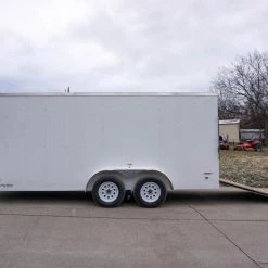 Enclosed Trailer 7'x16' White - V-Nose Lawn Mower Cargo Trailer -Cheap Trailers Store dsc02635 2