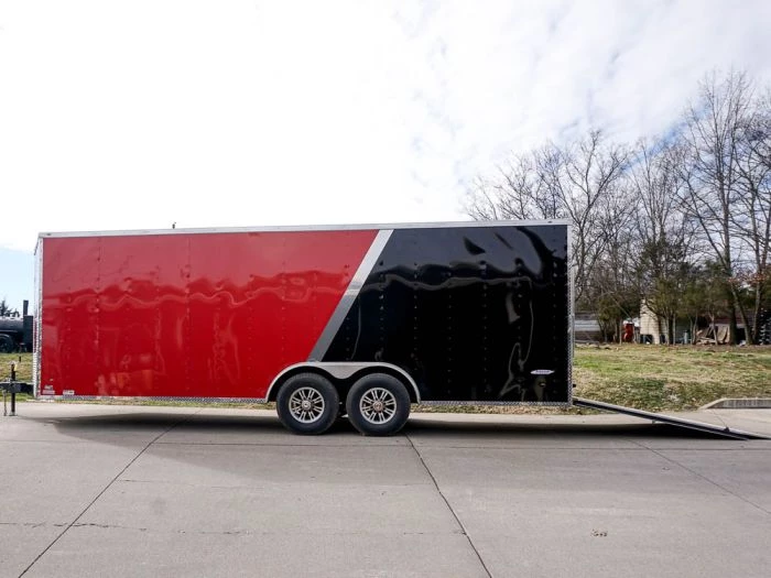 Enclosed Trailer 8.5'x22' Red & Black - Car Hauler 12 Enclosed Trailer 8.5'x22' Red & Black - Car Hauler - Image 10