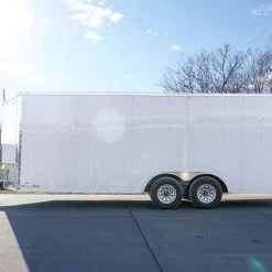 Enclosed Trailer 8.5' x 20' White - Cargo Hauler Car Motorcycle -Cheap Trailers Store dsc02729 1 1