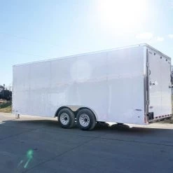 Enclosed Trailer 8.5' x 20' White - Cargo Hauler Car Motorcycle -Cheap Trailers Store dsc02730 1 1