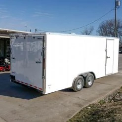 Enclosed Trailer 8.5' x 20' White - Cargo Hauler Car Motorcycle -Cheap Trailers Store dsc02732 1 1