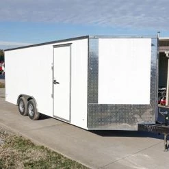 Enclosed Trailer 8.5' x 20' White - Cargo Hauler Car Motorcycle -Cheap Trailers Store dsc02734 3 1