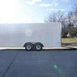 Enclosed Trailer 8.5' x 20' White - Cargo Hauler Car Motorcycle -Cheap Trailers Store dsc02738 2 1