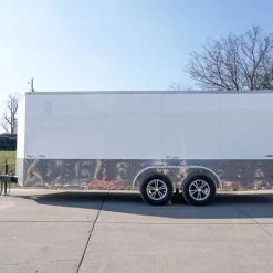 Enclosed Trailer Custom 7'x18' White Tandem Axle with Ramp and E-Tracks 27 Enclosed Trailer Custom 7'x18' White Tandem Axle with Ramp and E-Tracks -Cheap Trailers Store dsc02780 2 1