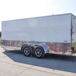 Enclosed Trailer Custom 7'x18' White Tandem Axle with Ramp and E-Tracks 28 Enclosed Trailer Custom 7'x18' White Tandem Axle with Ramp and E-Tracks -Cheap Trailers Store dsc02781 1 1