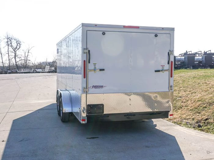 Enclosed Trailer Custom 7'x18' White Tandem Axle with Ramp and E-Tracks 7 Enclosed Trailer Custom 7'x18' White Tandem Axle with Ramp and E-Tracks - Image 5
