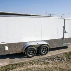 Enclosed Trailer Custom 7'x18' White Tandem Axle with Ramp and E-Tracks 32 Enclosed Trailer Custom 7'x18' White Tandem Axle with Ramp and E-Tracks -Cheap Trailers Store dsc02785 2 1