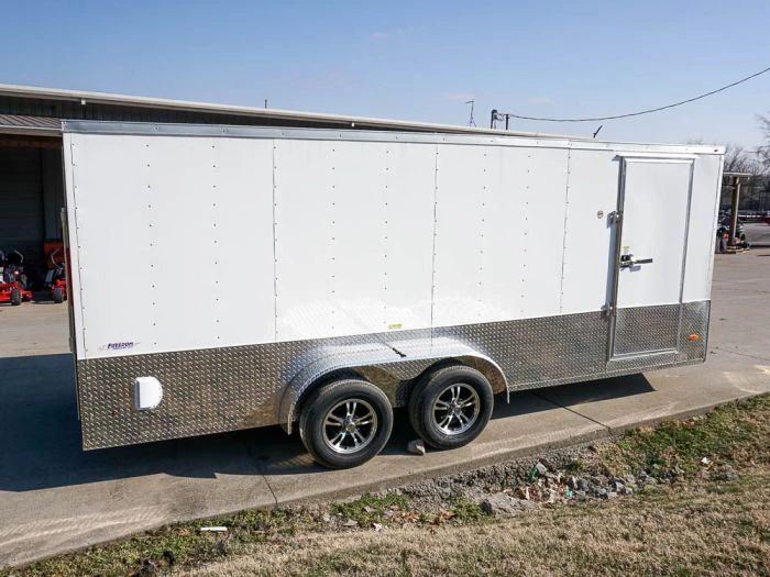 Enclosed Trailer Custom 7'x18' White Tandem Axle with Ramp and E-Tracks 10 Enclosed Trailer Custom 7'x18' White Tandem Axle with Ramp and E-Tracks - Image 8