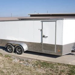 Enclosed Trailer Custom 7'x18' White Tandem Axle with Ramp and E-Tracks 33 Enclosed Trailer Custom 7'x18' White Tandem Axle with Ramp and E-Tracks -Cheap Trailers Store dsc02786 3 1