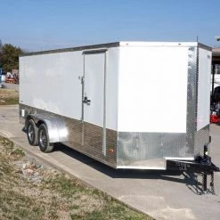 Enclosed Trailer Custom 7'x18' White Tandem Axle with Ramp and E-Tracks 34 Enclosed Trailer Custom 7'x18' White Tandem Axle with Ramp and E-Tracks -Cheap Trailers Store dsc02787 2 1