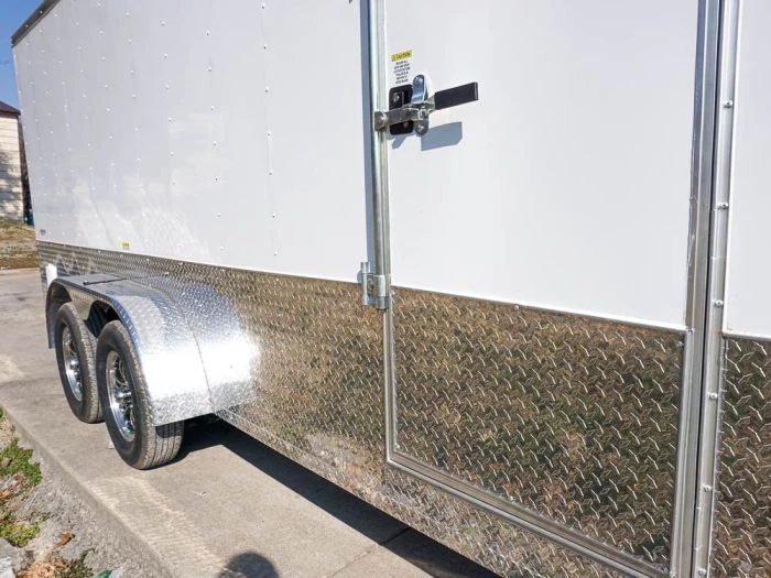 Enclosed Trailer Custom 7'x18' White Tandem Axle with Ramp and E-Tracks 18 Enclosed Trailer Custom 7'x18' White Tandem Axle with Ramp and E-Tracks - Image 16