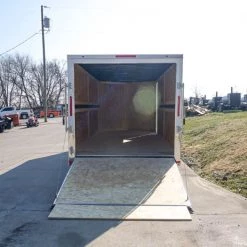 Enclosed Trailer Custom 7'x18' White Tandem Axle with Ramp and E-Tracks 35 Enclosed Trailer Custom 7'x18' White Tandem Axle with Ramp and E-Tracks -Cheap Trailers Store dsc02794 2 1