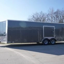 Enclosed Trailer 8.5x24 Tandem Axle Charcoal Gray - Motorcycle Car Hauler -Cheap Trailers Store dsc02805 2 1