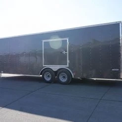 Enclosed Trailer 8.5x24 Tandem Axle Charcoal Gray - Motorcycle Car Hauler -Cheap Trailers Store dsc02806 2 1