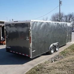 Enclosed Trailer 8.5x24 Tandem Axle Charcoal Gray - Motorcycle Car Hauler -Cheap Trailers Store dsc02809 2 1