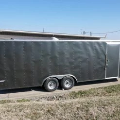 Enclosed Trailer 8.5x24 Tandem Axle Charcoal Gray - Motorcycle Car Hauler -Cheap Trailers Store dsc02811 2 1