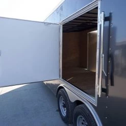 Enclosed Trailer 8.5x24 Tandem Axle Charcoal Gray - Motorcycle Car Hauler -Cheap Trailers Store dsc02820 1 1