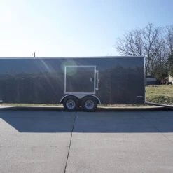 Enclosed Trailer 8.5x24 Tandem Axle Charcoal Gray - Motorcycle Car Hauler -Cheap Trailers Store dsc02822 1 1