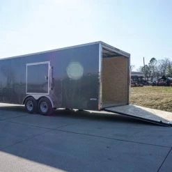 Enclosed Trailer 8.5x24 Tandem Axle Charcoal Gray - Motorcycle Car Hauler -Cheap Trailers Store dsc02823 1 1