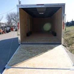 Enclosed Trailer 8.5x24 Tandem Axle Charcoal Gray - Motorcycle Car Hauler -Cheap Trailers Store dsc02825 1 1