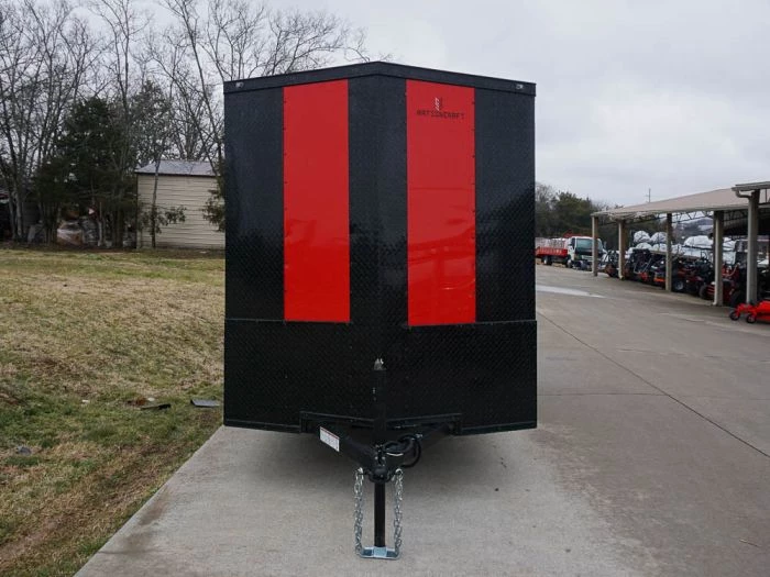 6x12 Enclosed Trailer Red V-Nose Blackout Package 3,500lb Axle 4 6x12 Enclosed Trailer Red V-Nose Blackout Package 3,500lb Axle - Image 2