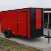 6x12 Enclosed Trailer Red V-Nose Blackout Package 3,500lb Axle -Cheap Trailers Store dsc03372 2 1