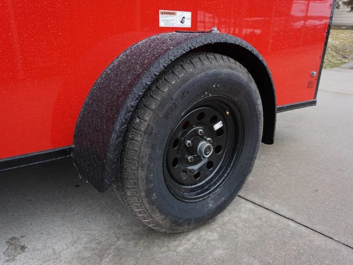 6x12 Enclosed Trailer Red V-Nose Blackout Package 3,500lb Axle 11 6x12 Enclosed Trailer Red V-Nose Blackout Package 3,500lb Axle - Image 9