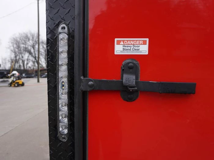 6x12 Enclosed Trailer Red V-Nose Blackout Package 3,500lb Axle 13 6x12 Enclosed Trailer Red V-Nose Blackout Package 3,500lb Axle - Image 11