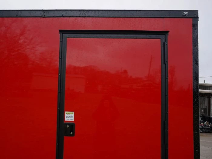 6x12 Enclosed Trailer Red V-Nose Blackout Package 3,500lb Axle 14 6x12 Enclosed Trailer Red V-Nose Blackout Package 3,500lb Axle - Image 12