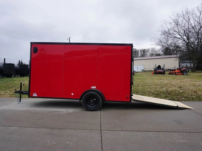 6x12 Enclosed Trailer Red V-Nose Blackout Package 3,500lb Axle 17 6x12 Enclosed Trailer Red V-Nose Blackout Package 3,500lb Axle - Image 15