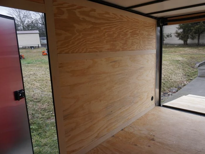 6x12 Enclosed Trailer Red V-Nose Blackout Package 3,500lb Axle 25 6x12 Enclosed Trailer Red V-Nose Blackout Package 3,500lb Axle - Image 23