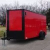 7x12 Enclosed Trailer Red V-Nose Blackout Package 3,500lb Axle -Cheap Trailers Store dsc03395 1 1