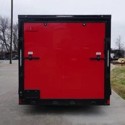 7x12 Enclosed Trailer Red V-Nose Blackout Package 3,500lb Axle -Cheap Trailers Store dsc03398 2 1