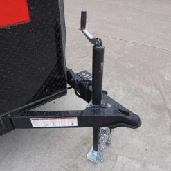 7x12 Enclosed Trailer Red V-Nose Blackout Package 3,500lb Axle -Cheap Trailers Store dsc03402 2 1