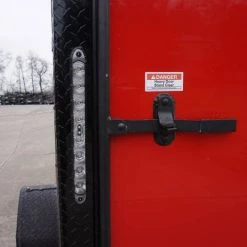 7x12 Enclosed Trailer Red V-Nose Blackout Package 3,500lb Axle -Cheap Trailers Store dsc03404 2 1