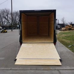 7x12 Enclosed Trailer Red V-Nose Blackout Package 3,500lb Axle -Cheap Trailers Store dsc03409 1 1