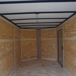 7x12 Enclosed Trailer Red V-Nose Blackout Package 3,500lb Axle -Cheap Trailers Store dsc03410 2 1