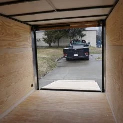 7x12 Enclosed Trailer Red V-Nose Blackout Package 3,500lb Axle -Cheap Trailers Store dsc03415 2 1