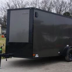 7x12 Enclosed Trailer Charcoal V-Nose Blackout Package 3,500lb Axle -Cheap Trailers Store dsc03421 2 1
