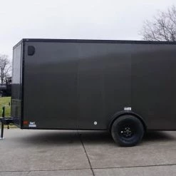 7x12 Enclosed Trailer Charcoal V-Nose Blackout Package 3,500lb Axle -Cheap Trailers Store dsc03422 2 1