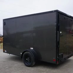 7x12 Enclosed Trailer Charcoal V-Nose Blackout Package 3,500lb Axle -Cheap Trailers Store dsc03423 1 1