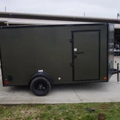 7x12 Enclosed Trailer Charcoal V-Nose Blackout Package 3,500lb Axle -Cheap Trailers Store dsc03427 1 1